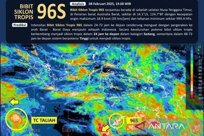 Angin Kencang 74 Km/Jam Landa Bali Akibat Bibit Siklon Tropis