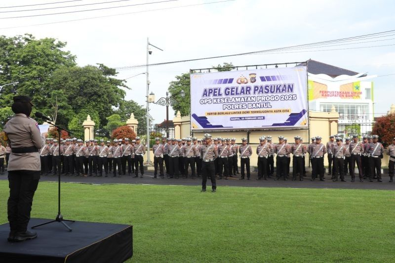 240 Personel Polres Bantul Siap Jaga Keselamatan Lalu Lintas dalam Operasi Keselamatan Progo 2025