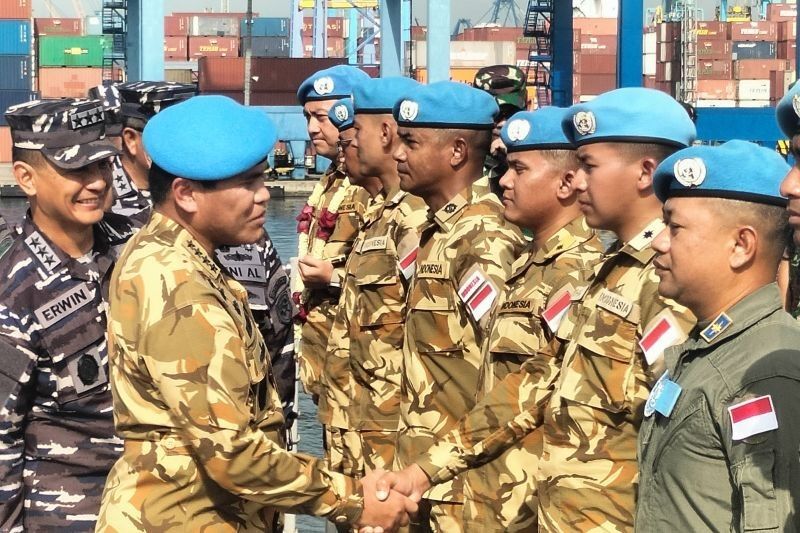 KSAL Sambut Pulang Pasukan Perdamaian MTF TNI Konga XXVIII-O/Unifil dari Lebanon