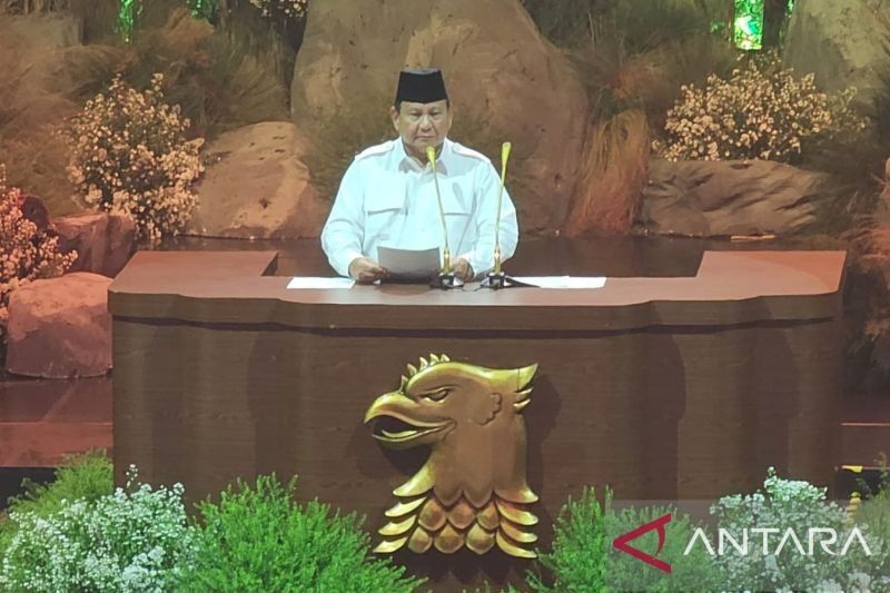 Prabowo Ucapkan Terima Kasih kepada Jokowi dalam HUT Gerindra ke-17