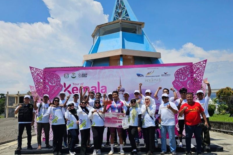 Pembalap Polda Lampung Raih Juara 2 Tour of Kemala 2025