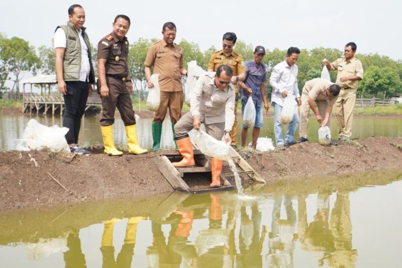 Pemkab Pasuruan Tebar Ribuan Benih Bandeng, Dukung Ketahanan Pangan Nasional