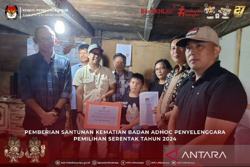 Petugas Adhoc KPU Minahasa Terima Santunan BPJAMSOSTEK