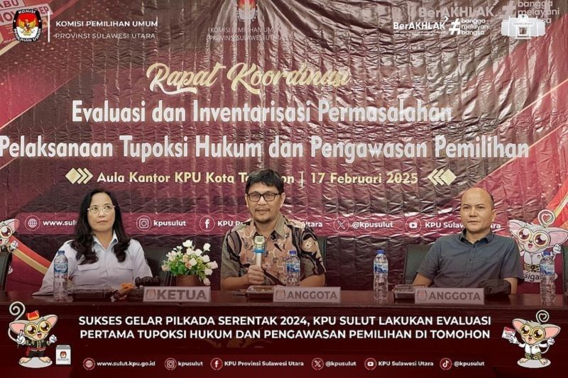 KPU Sulut Evaluasi Tupoksi Hukum dan Pengawasan Pemilu Pasca Pilkada 2024