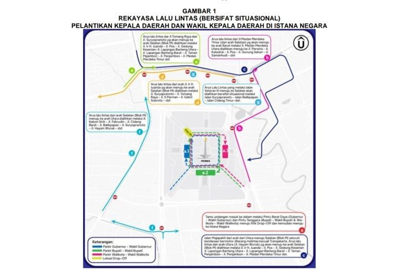 Dishub DKI Jakarta Ancam Derek Kendaraan Parkir Liar di Monas saat Gladi Bersih Pelantikan