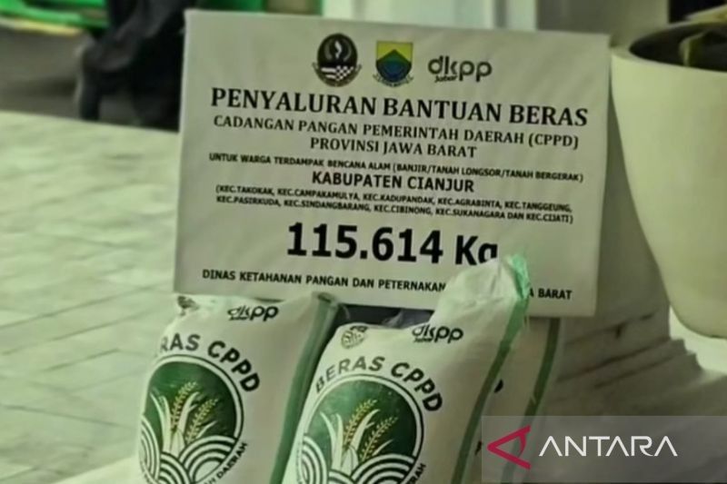 115 Ton Beras CPPD Salurkan Bantuan untuk Korban Bencana Cianjur