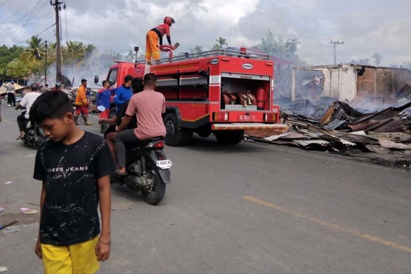 Kebakaran Hebat di Simeulue: 48 Ruko Ludes, Kerugian Mencapai Rp29,26 Miliar