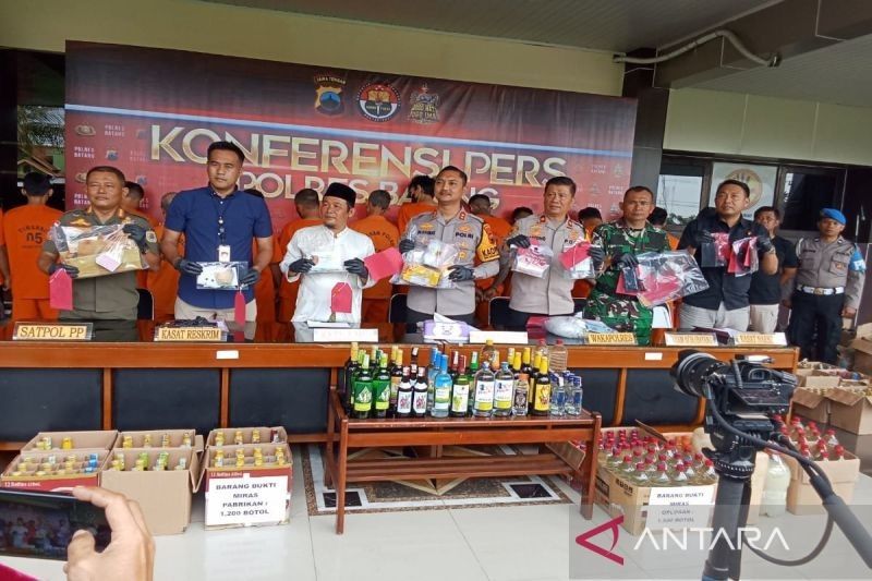 Polres Batang Ungkap 67 Kasus Peredaran Miras dan Narkoba Jelang Ramadan