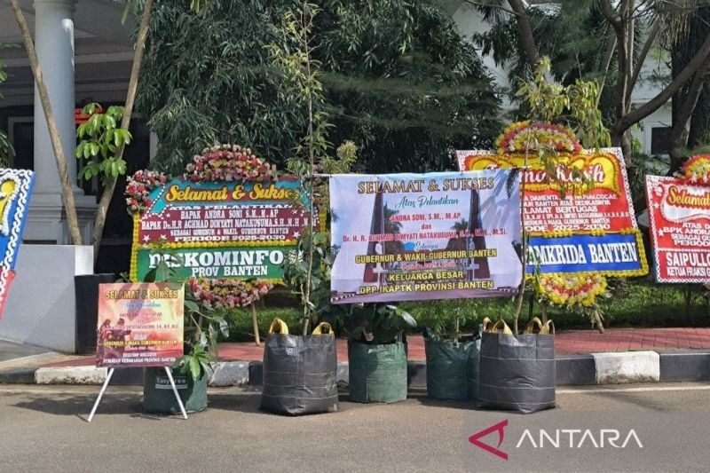 Unik! Gubernur dan Wagub Banten Terima Ucapan Selamat Bentuk Bibit Pohon