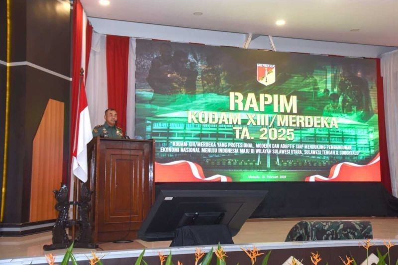 Kodam XIII/Merdeka Gelar Rapim 2025: Siap Dukung Pembangunan Nasional