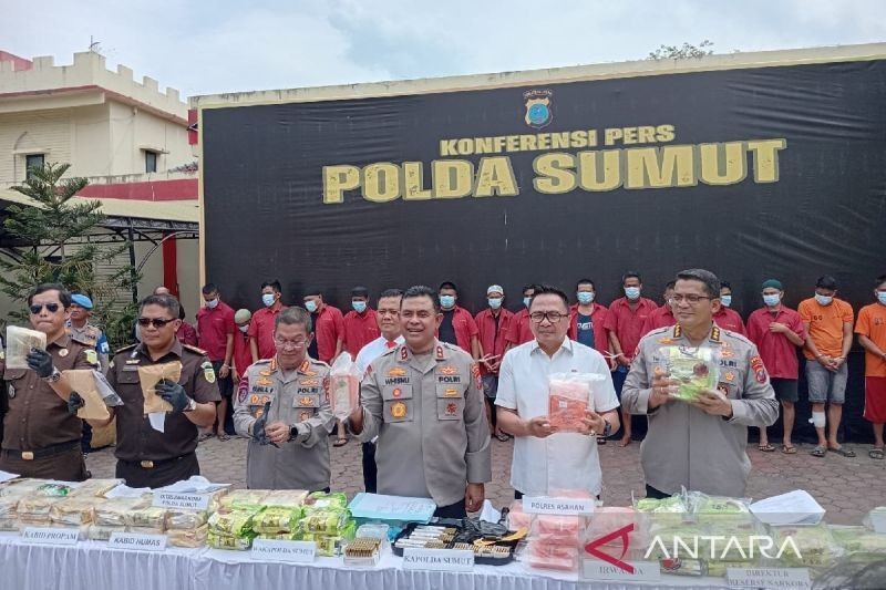 Polda Sumut Sita 97 Kg Sabu, 37 Tersangka Ditangkap!