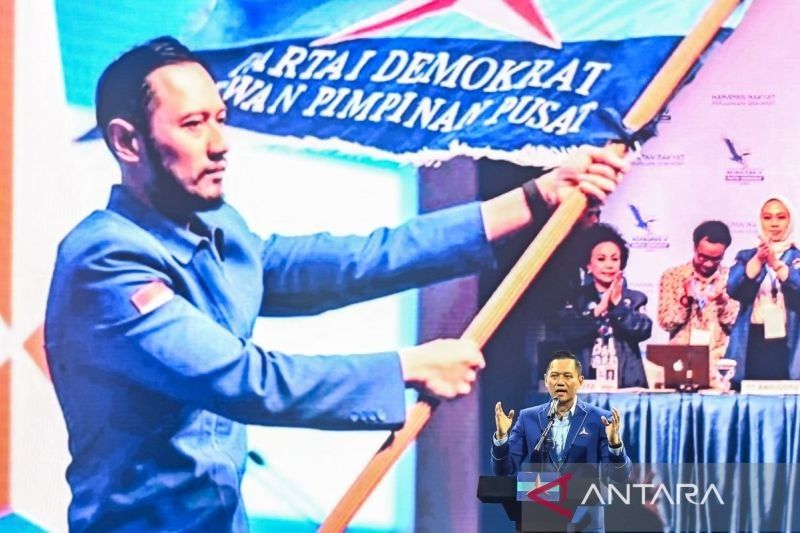 AHY Sambut Hangat Kehadiran Puan Maharani di Penutupan Kongres VI Partai Demokrat