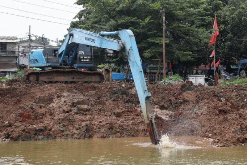 Progres Pembangunan Embung Dharma Jaya di Jaksel Capai 50 Persen