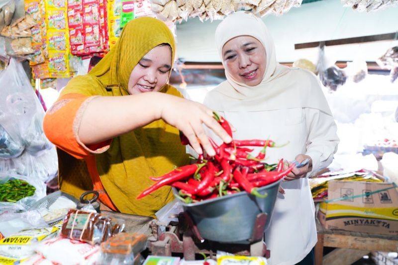 Stok Pangan Jatim Aman Jelang Ramadhan, Khofifah Imbau Masyarakat Tak Borong