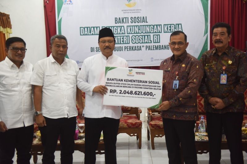 Sumsel Terima Bantuan Rp2,04 Miliar untuk Penanggulangan Bencana dari Kemensos