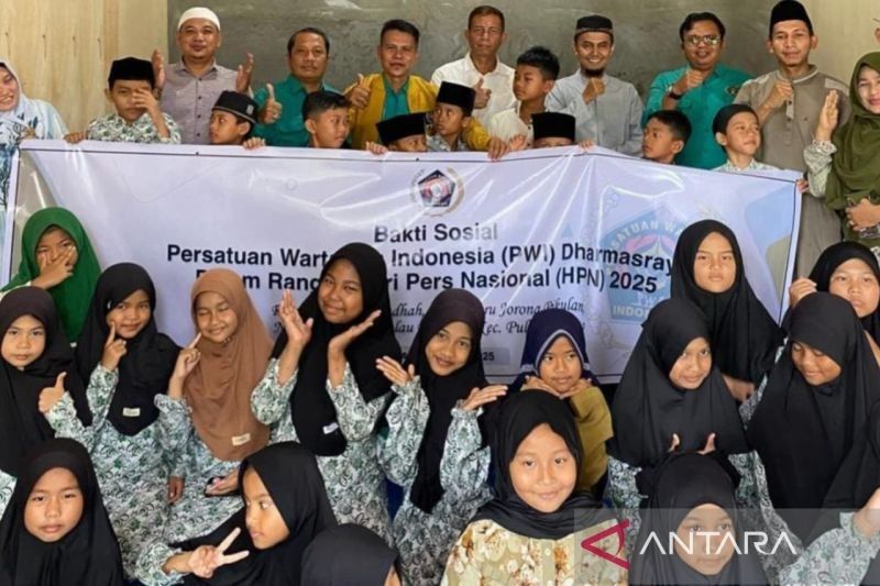 PWI Dharmasraya Gelar Bakti Sosial di Rumah Quran Raudhah, Tumbuhkan Generasi Qurani