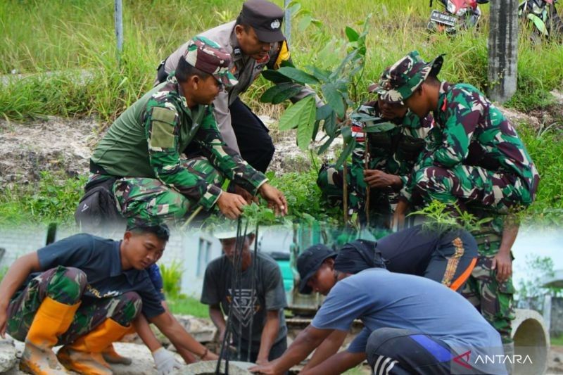 Satgas TMMD Tarakan Tanam Ratusan Pohon dan Bangun Gorong-Gorong: Wujud Sinergi TNI-Polri dan Masyarakat