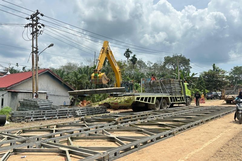 BPJN Jambi Percepat Perakitan Jembatan Bailey di Jalan Lintas Tengah Sumatera