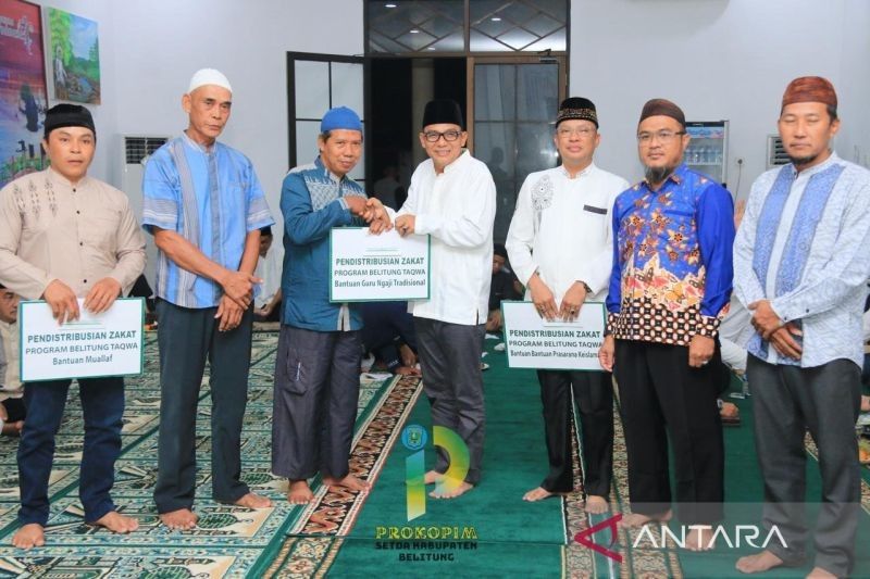 Baznas Belitung Salurkan Bantuan Tunai dalam Safari Ramadhan 1446 H