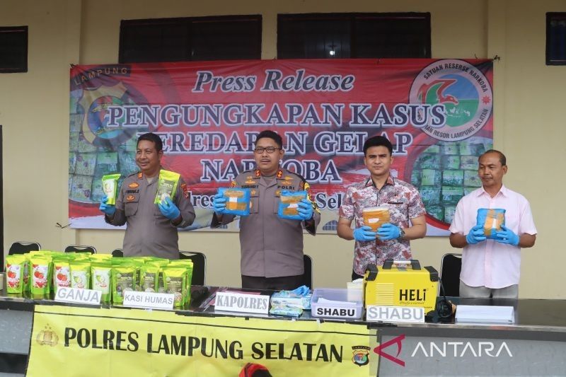 Ganja 4 Kg Disamarkan dalam Kemasan Teh Digagalkan di Bakauheni