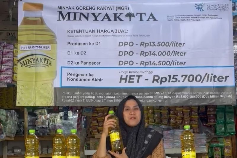 HET Minyakita di Lampung: Pedagang Pasang Spanduk, Harga Masih Fluktuatif