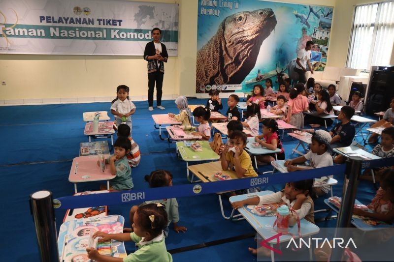 BTNK Edukasi Konservasi Lewat Lomba Mewarnai Anak di Labuan Bajo