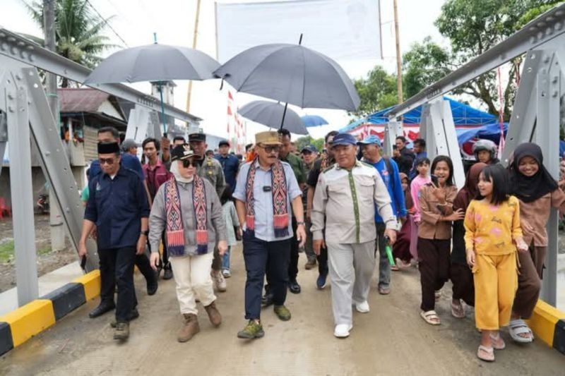 Jembatan Kabe di Sulbar Bangun Kembali Usai Rusak Akibat Banjir, Kolaborasi Pemprov dan Swasta