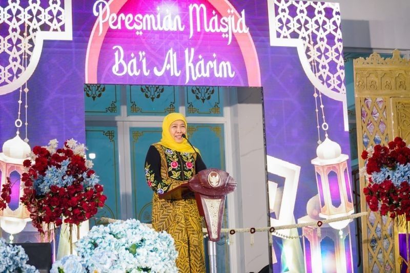 Gubernur Khofifah Resmikan Masjid Ba'i Al Karim di Jombang: Pusat Keislaman dan Amal Jariyah