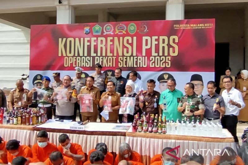 Polresta Malang Ringkus 53 Tersangka Selama Operasi Pekat Semeru 2025