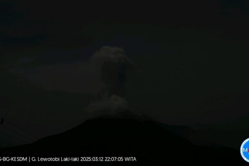 Gunung Lewotobi Laki-laki Erupsi Lagi! Kolom Abu Capai 2.384 Meter