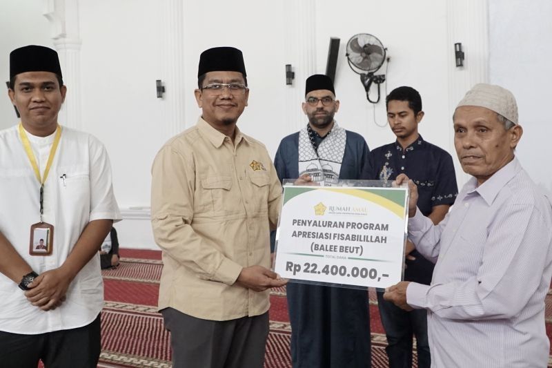 Rumah Amal Masjid USK Salurkan Zakat Rp152 Juta untuk 166 Penerima Manfaat