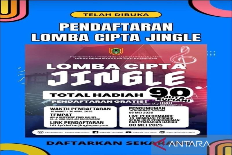 Dispersip Kalsel Kampanyekan Literasi Lewat Lomba Cipta Jingle Berhadiah Rp90 Juta!