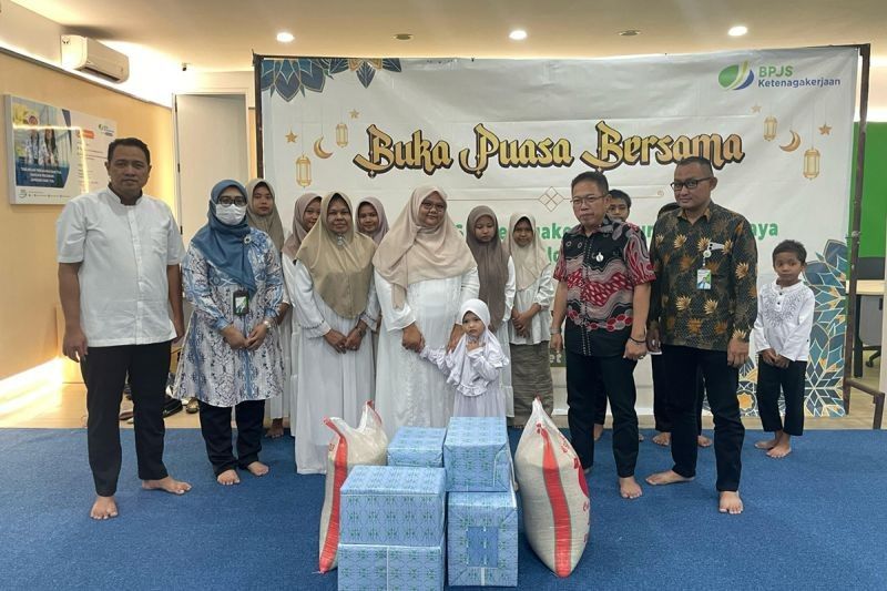 BPJAMSOSTEK Purwokerto Berbagi Sembako di Bulan Ramadhan, Tebar Kebahagiaan untuk Yatim Piatu