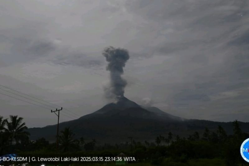 Gunung Lewotobi Laki-laki Erupsi 5 Kali dalam 6 Jam, Warga Diminta Waspada!