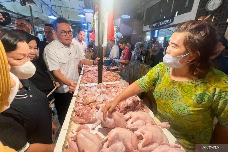 Mendag Budi Santoso Tinjau Harga Pangan di Pasar Senen Jelang Lebaran: Harga Ayam dan Daging Stabil, Cabai Masih Fluktuatif