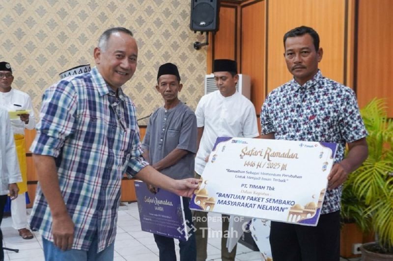 PT Timah Salurkan Ratusan Paket Sembako untuk Nelayan Kundur di Bulan Ramadhan