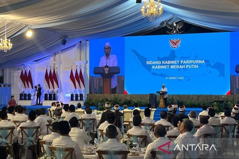 Prabowo Subianto Gelar Buka Puasa Bersama Kabinet Merah Putih di Istana Kepresidenan