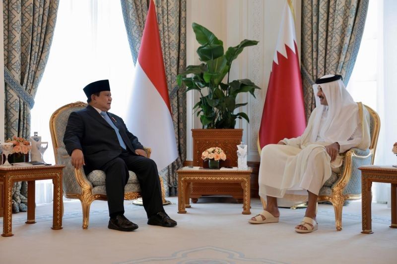 Prabowo dan Emir Qatar Bahas Kerja Sama Strategis di Doha