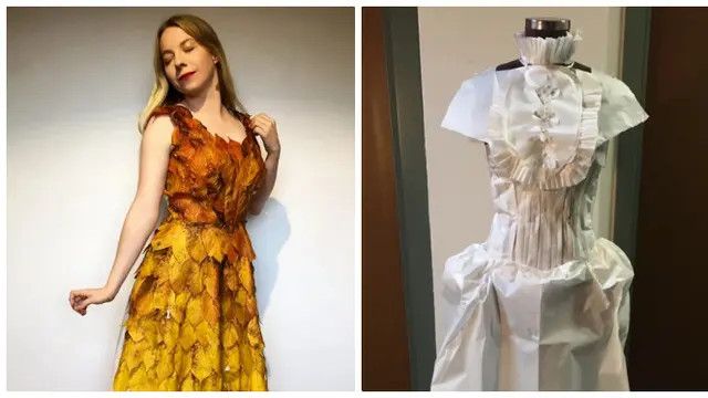 9 Potret Dress Terbuat dari Bahan Tak Biasa, Tetap Tampil Elegan di Berbagai Acara