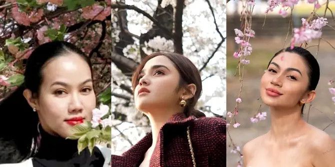 Adu Gaya Syifa Hadju, Ariel Tatum dan Yura Yunita saat Nikmati Sakura di Jepang, Kompak Tampil Elegan di Musim Semi