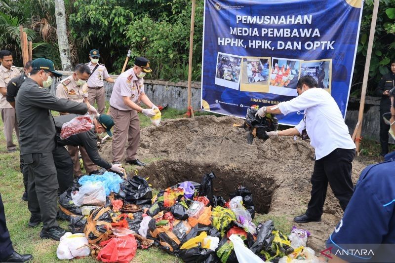 Karantina Sumbar Musnahkan Komoditas Ilegal Asal Luar Negeri: Sesuai Aturan, Tanpa Uji Sampel
