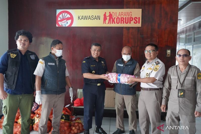 Gagalkan Penyelundupan Bawang Ilegal, Karantina Jambi dan Bea Cukai Jamin Keamanan Pertanian Nasional