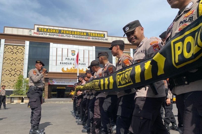 691 Personel Polresta Bandarlampung Amankan May Day 2024