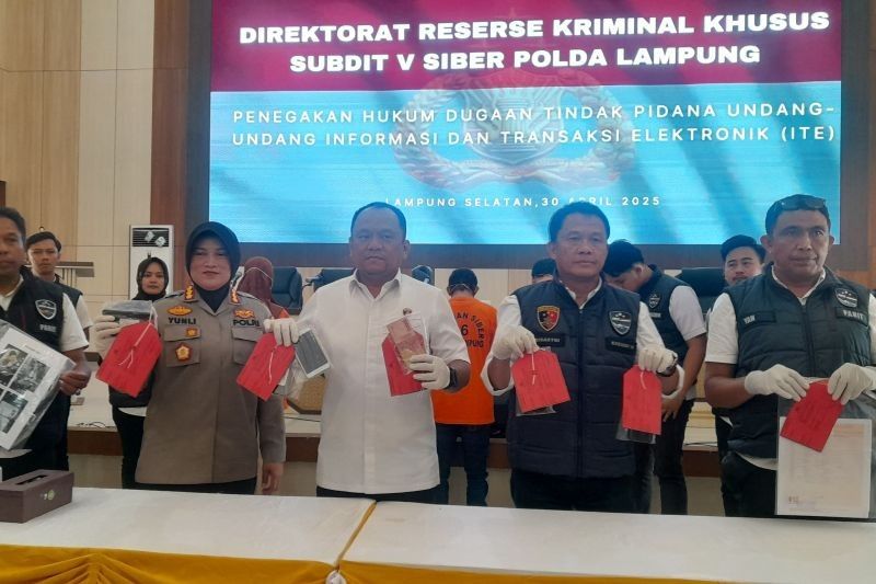 Polda Lampung Ringkus Empat Pelaku Pemerasan Online, Raup Rp150 Juta