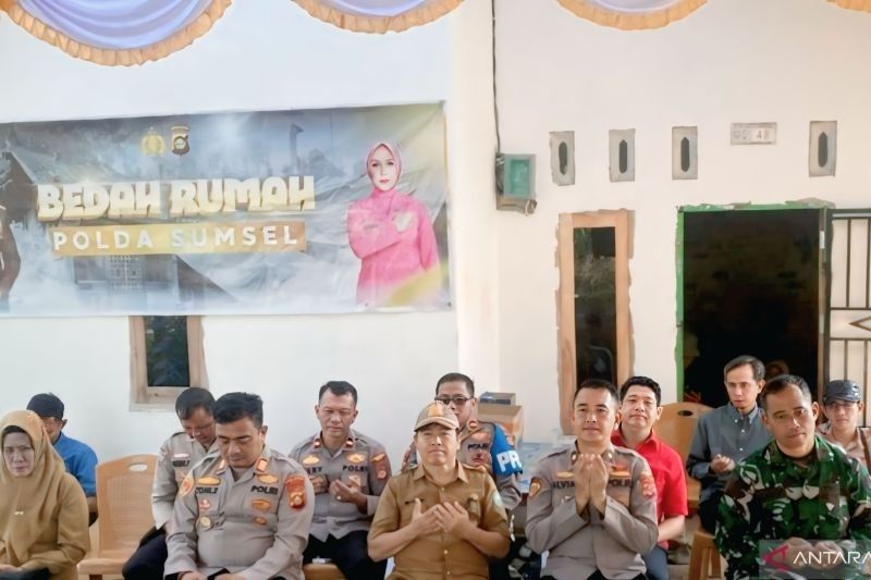 Polri Bedah Rumah Warga Miskin di OKU, Wujud Kepedulian terhadap Masyarakat