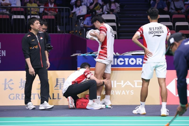 Lutut Sakit, Daniel Marthin Juara Sudirman Cup! Indonesia Kalahkan Denmark 4-1