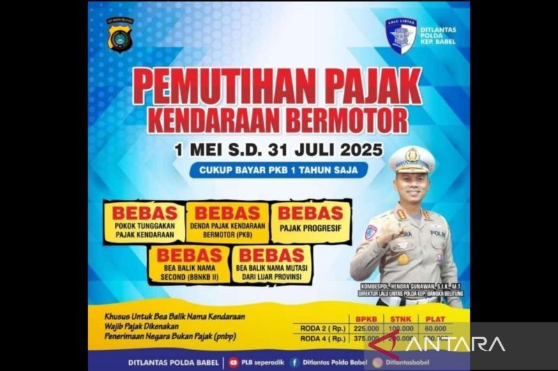 Polda Babel Ajak Warga Manfaatkan Pemutihan Pajak Kendaraan