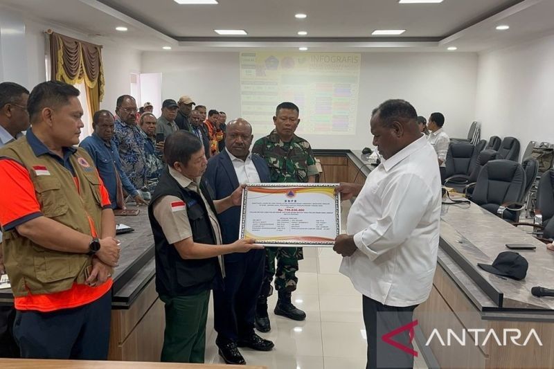 BNPB Salurkan Bantuan Rp756,8 Juta untuk Korban Banjir Jayawijaya