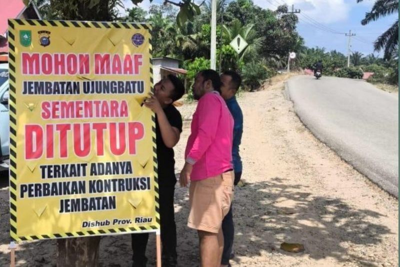 Jembatan Sei Rokan Rusak, Pemprov Riau Gelontorkan Rp3,32 Miliar untuk Perbaikan