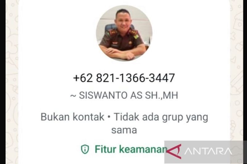 Waspada! Penipuan Mengatasnamakan Kajari Aceh Barat via WhatsApp Marak